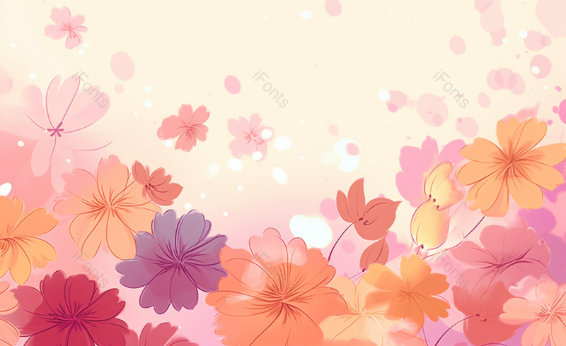 粉色黄色淡色系手绘母亲节唯美落花插画背景卡通母亲节高清插画,插画/手绘图,插画/手绘图库,插画/手绘图下载,插画/手绘